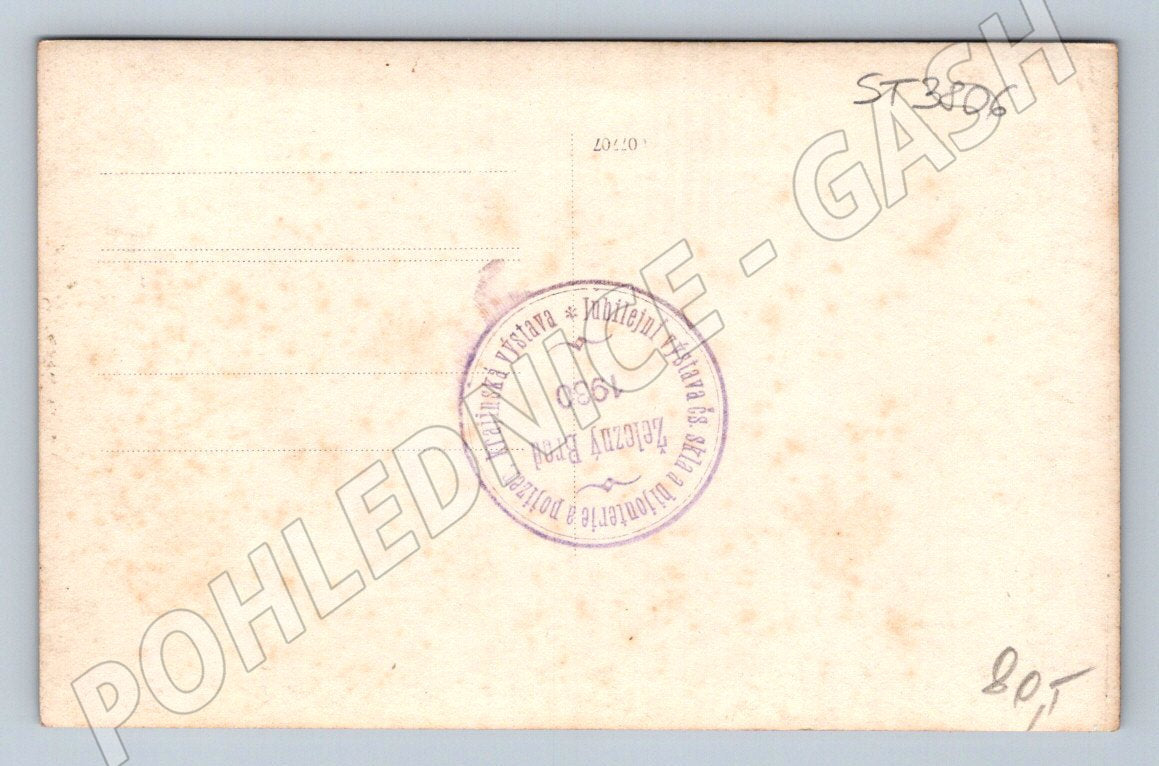 Postcard Český Brod Sokolovna exhibition of Sokolism (ST3806)