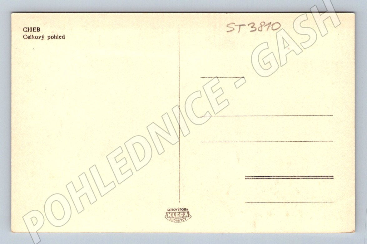 Postcard Cheb general view (ST3810)