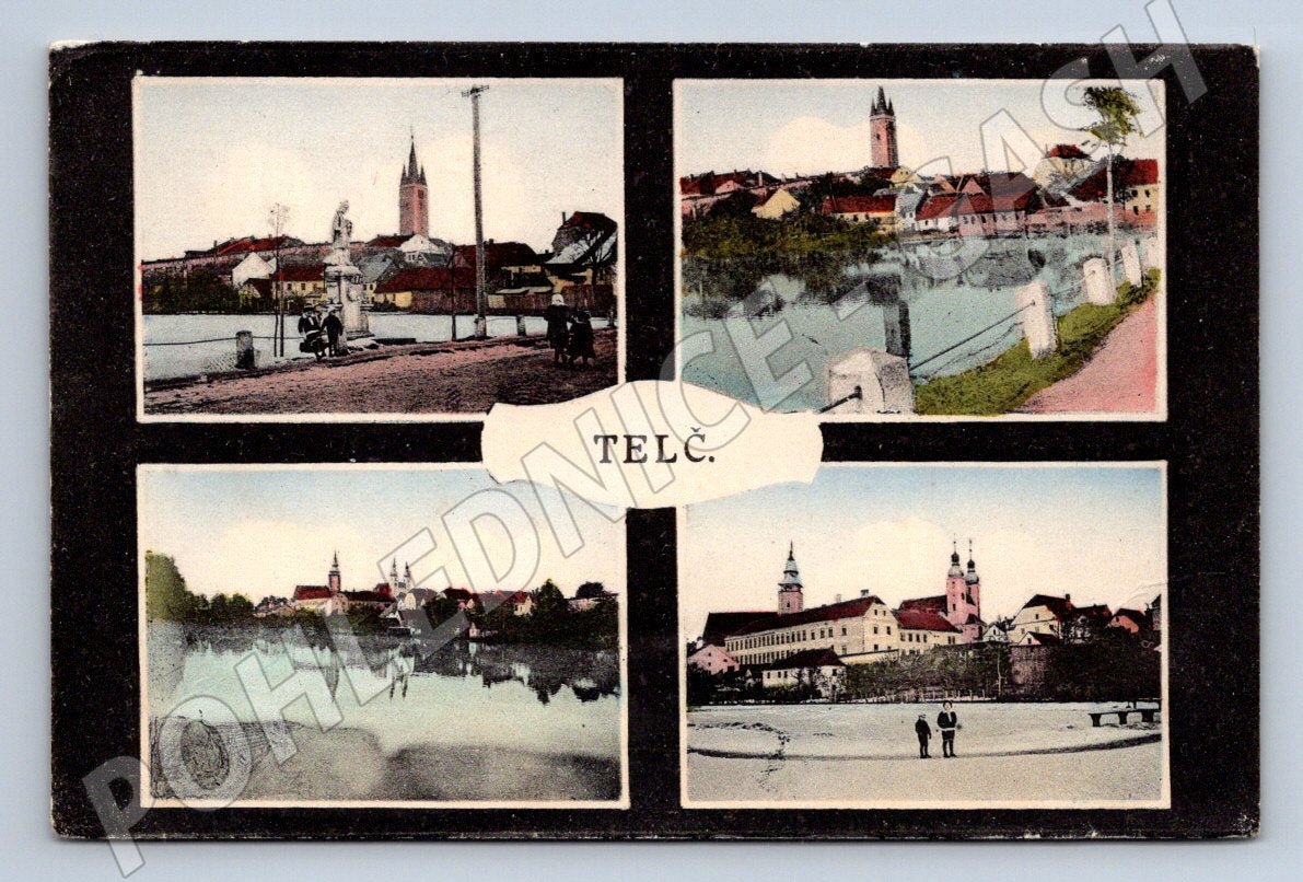 Postcard Telč colored 1919 (ST3813)