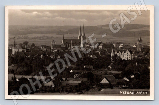 Postcard Vysoké Mýto panoramic historical (ST3814)