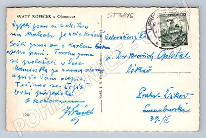 Postcard Holy Hill near Olomouc, historical (ST3816)