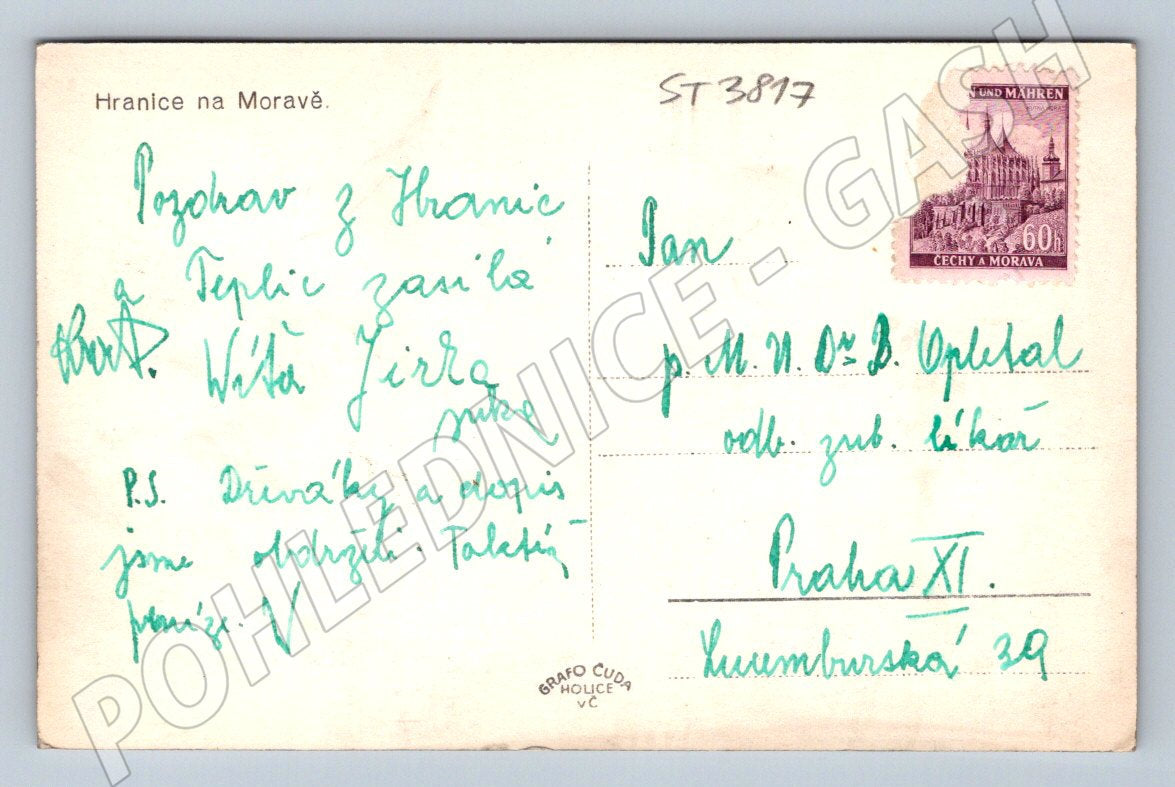 Postcard Border in Moravia historical (ST3817)
