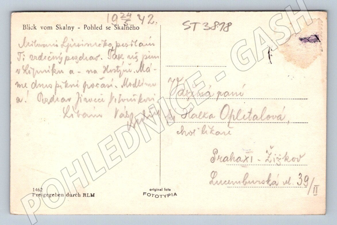 Postcard Rocky landscape 1942 (ST3818)