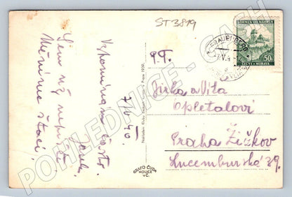 Postcard Hluboká nad Vltavou airmail 1939 (ST3819)