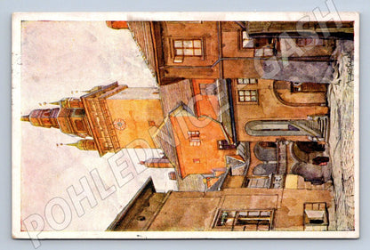 Postcard Brno Town Hall drawing (ST3821)