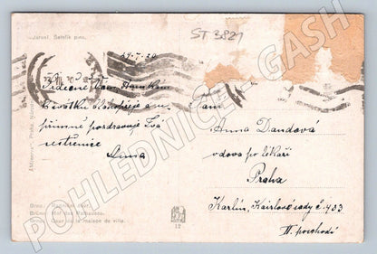 Postcard Brno Town Hall drawing (ST3821)