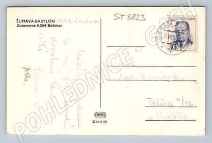 Postcard Šumava Babylon hotel ROH 50 years (ST3823)