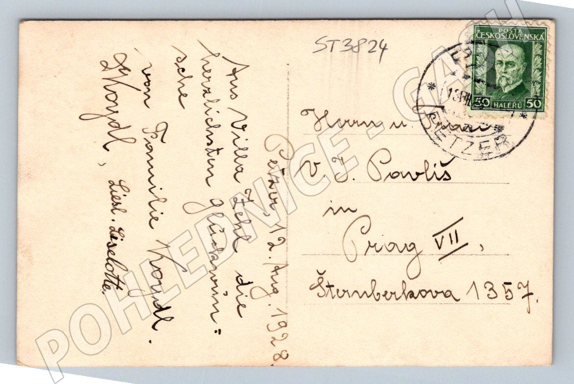 Postcard Krkonoše Sněžka 1928 (ST3824)