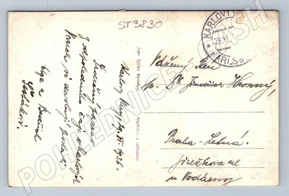 Karlovy Vary historical postcard (ST3830)