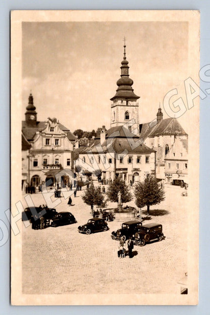 Postcard Pelhřimov historical square 1951 (ST3835)