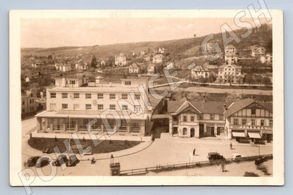 Postcard Luhačovice post office 1949 (ST3837)