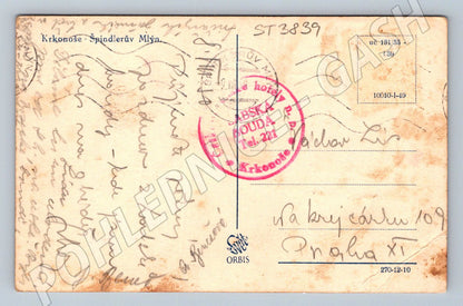 Postcard Špindlerův Mlýn Giant Mountains Orbis (ST3839)