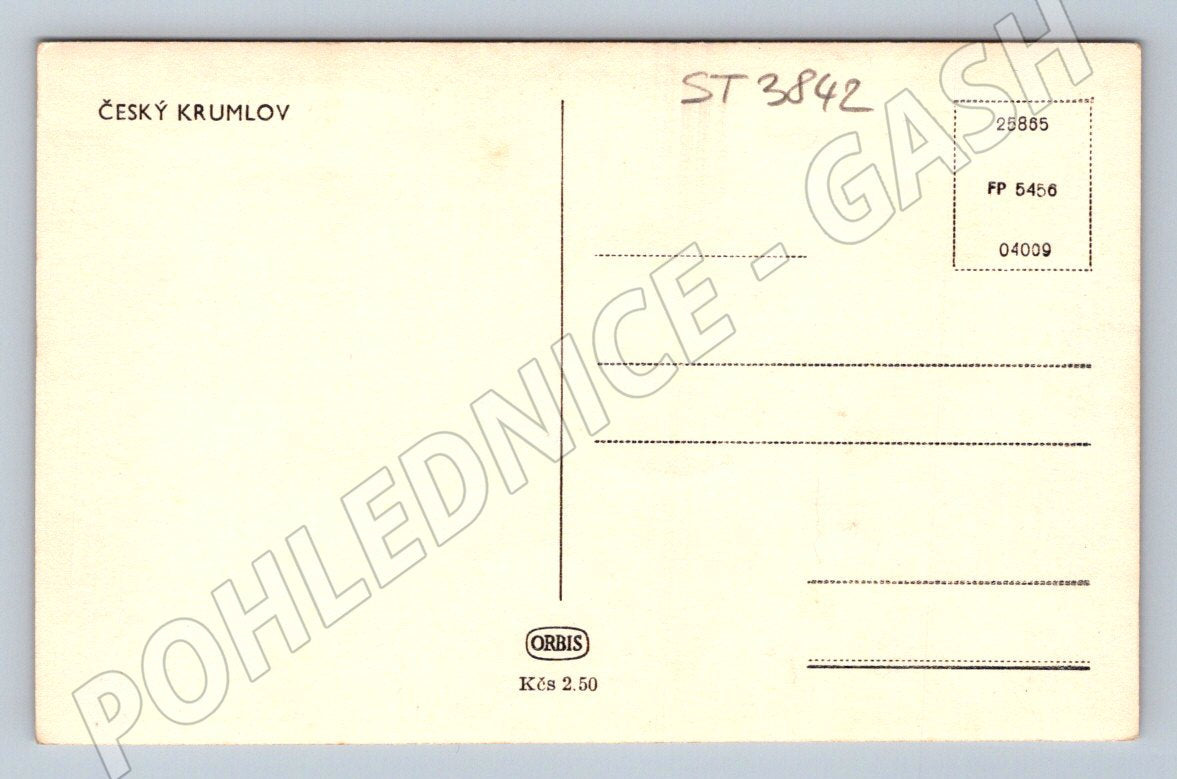 Postcard Český Krumlov castle and chateau (ST3842)