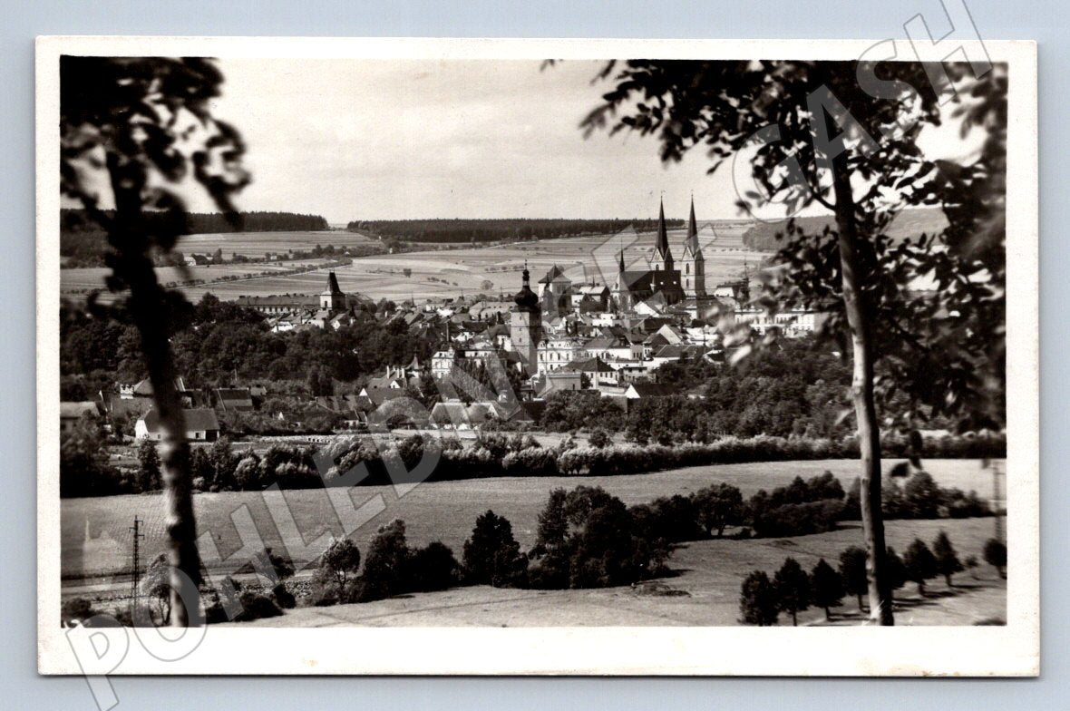 Postcard Vysoké Mýto sent in 1938 (ST3847)