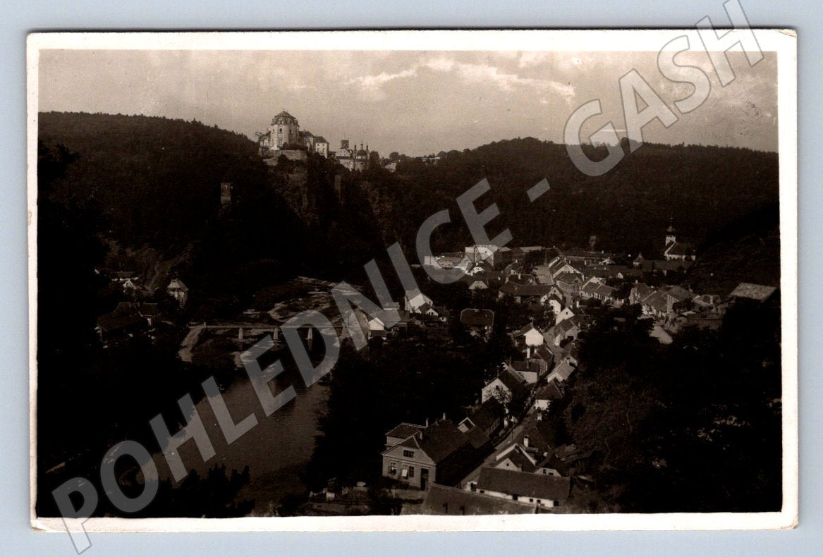 Postcard Vrané nad Vltavou restaurant by the dam (ST3853)