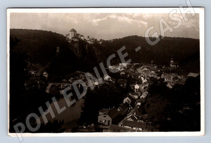 Postcard Vrané nad Vltavou restaurant by the dam (ST3853)