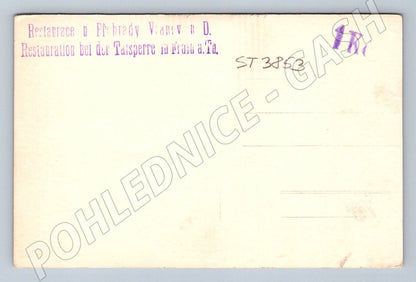 Postcard Vrané nad Vltavou restaurant by the dam (ST3853)