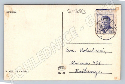 Postcard Strančice addressed to Czechoslovakia (ST3863)