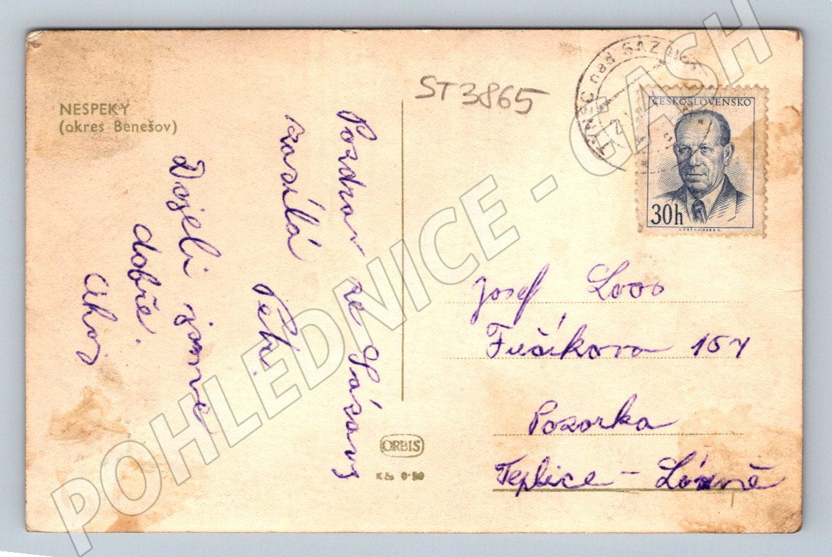 Postcard Nespeka near Benešov, historical (ST3865)