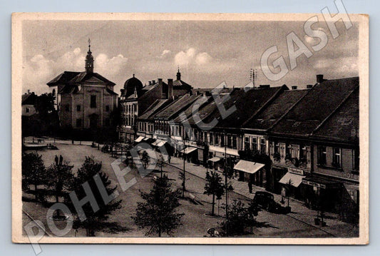 Postcard Benešov Square Czechoslovakia (ST3867)