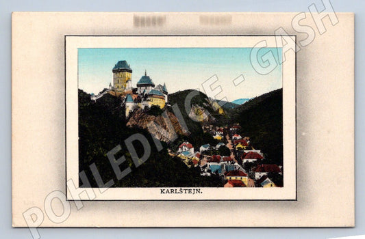 Postcard Karlštejn colored Yugoslavia (ST3886)