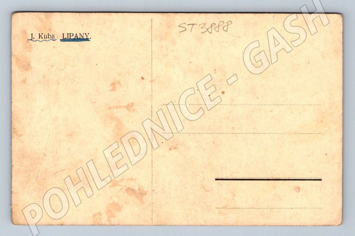 Postcard Lipany monument J Kuba (ST3888)