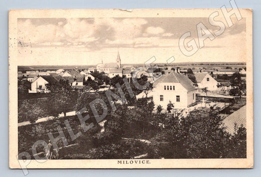 Postcard Milovice, cancelled, historical (ST3891)