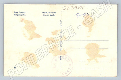 Postcard Křivoklát castle chapel historical (ST3905)