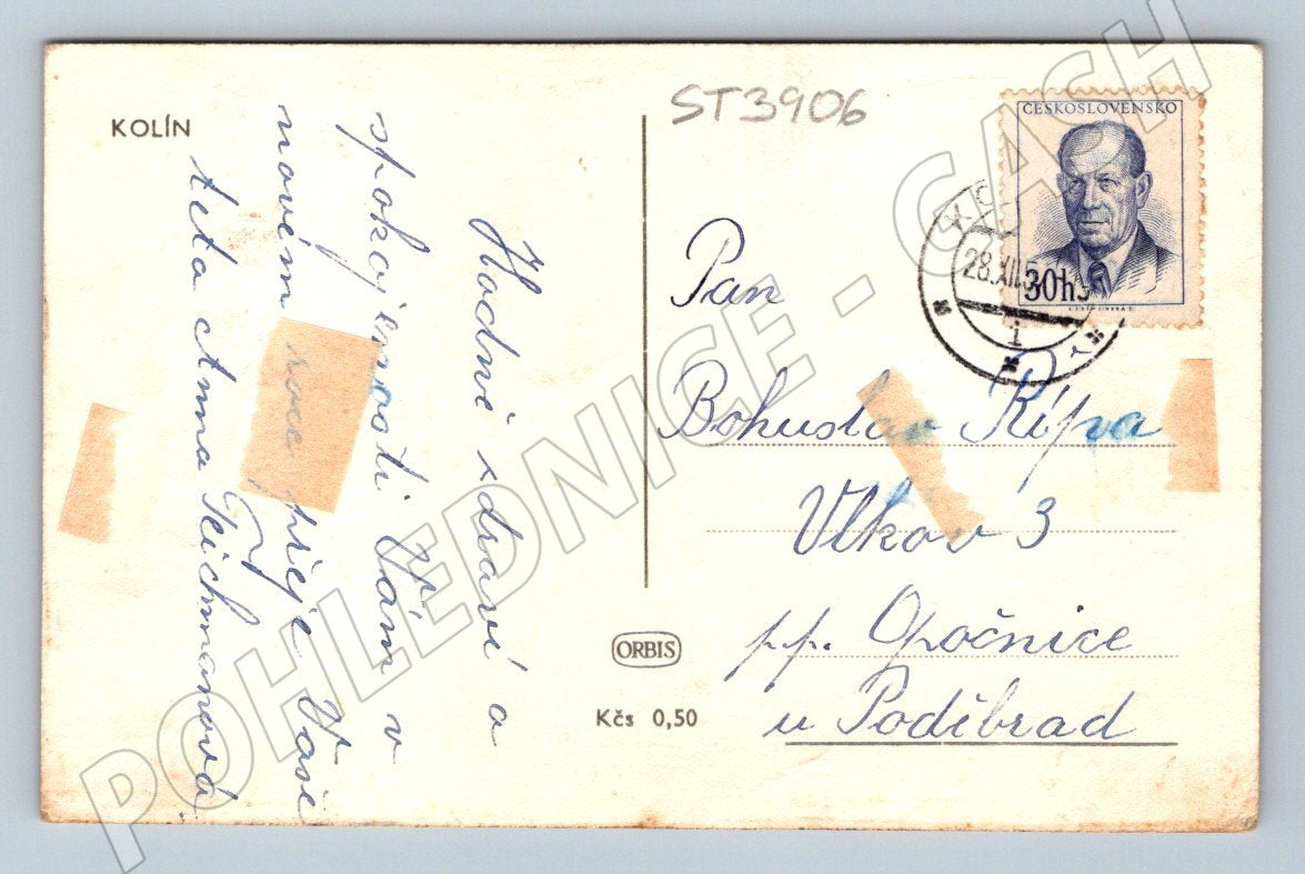 Postcard Kolín, used by post, historical (ST3906)