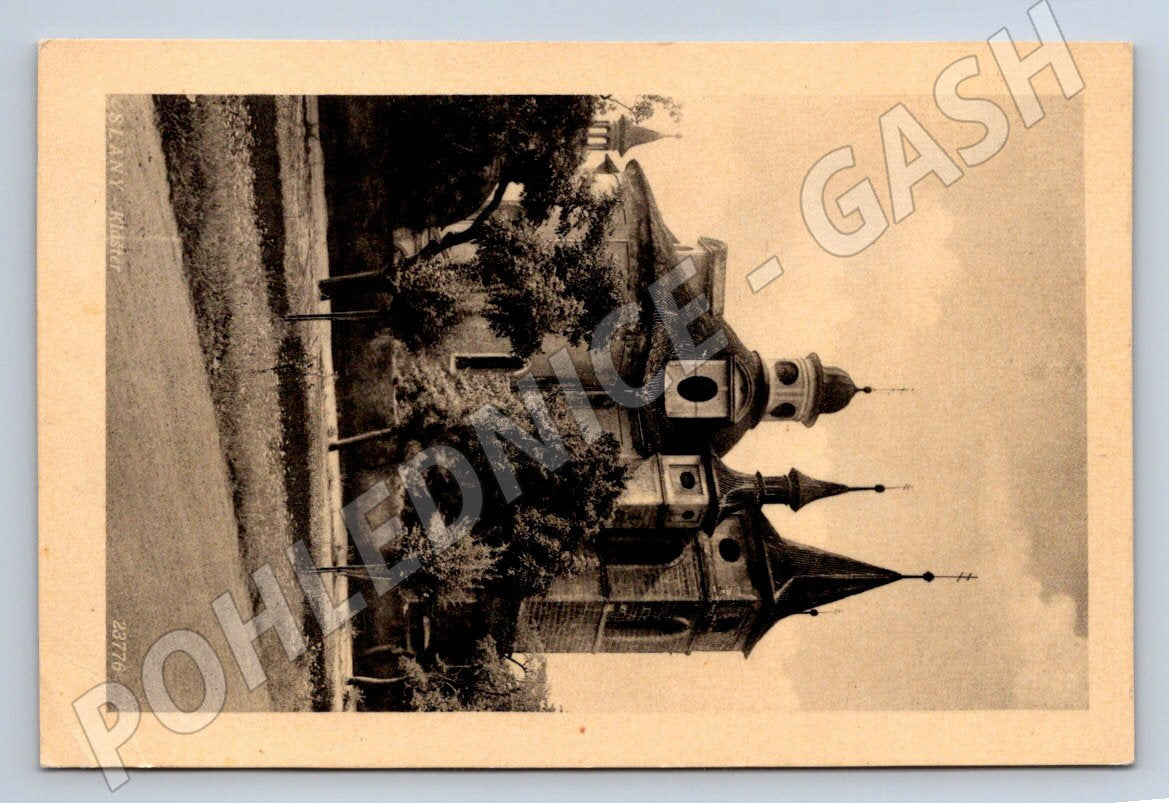 Postcard Slaný Monastery, historical 1951 (ST3907)