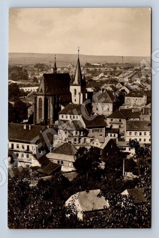 Postcard Slaný black and white used 1935 (ST3908)