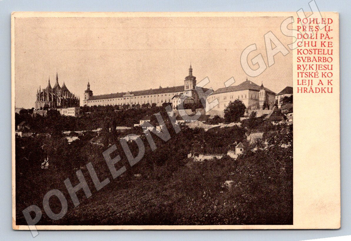Postcard Kutná Hora St. Barbara Jesuit College (ST3909)