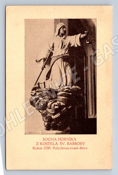 Postcard Kutná Hora Statue of the Miner St. Barbara (ST3910)
