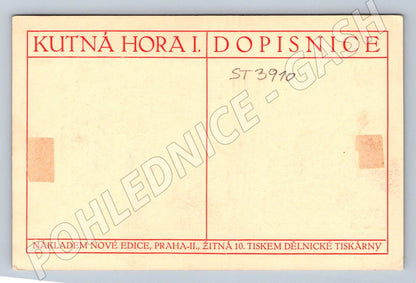 Postcard Kutná Hora Statue of the Miner St. Barbara (ST3910)