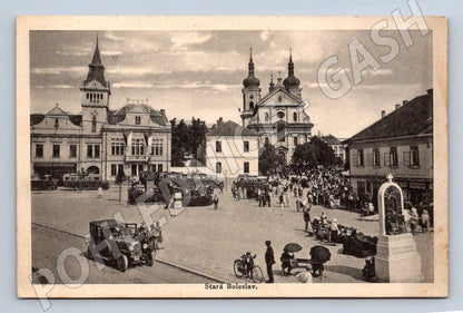 Postcard Stará Boleslav square used (ST3915)