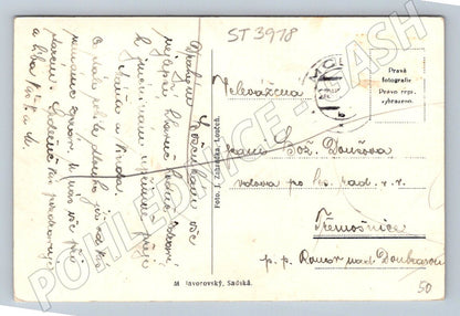 Postcard Mcely Castle black and white used (ST3918)