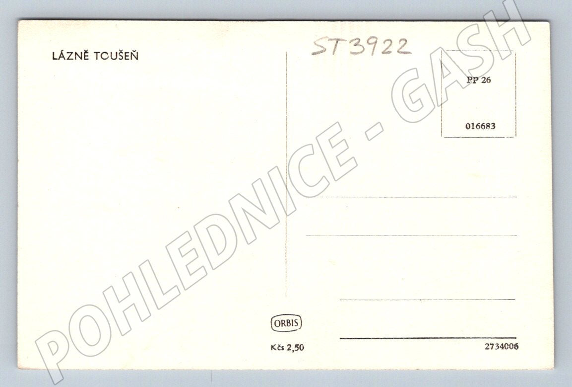 Postcard Toušeň Spa, historical (ST3922)