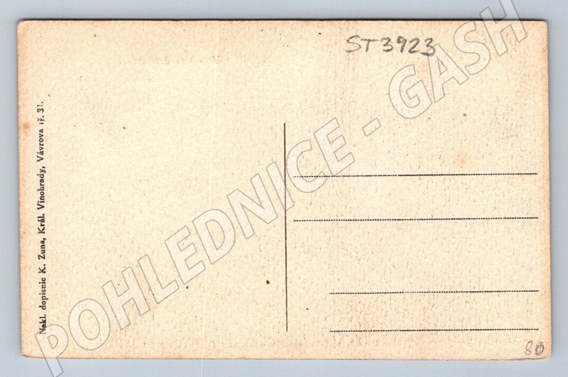 Postcard Benešov Velké náměstí historical (ST3923)