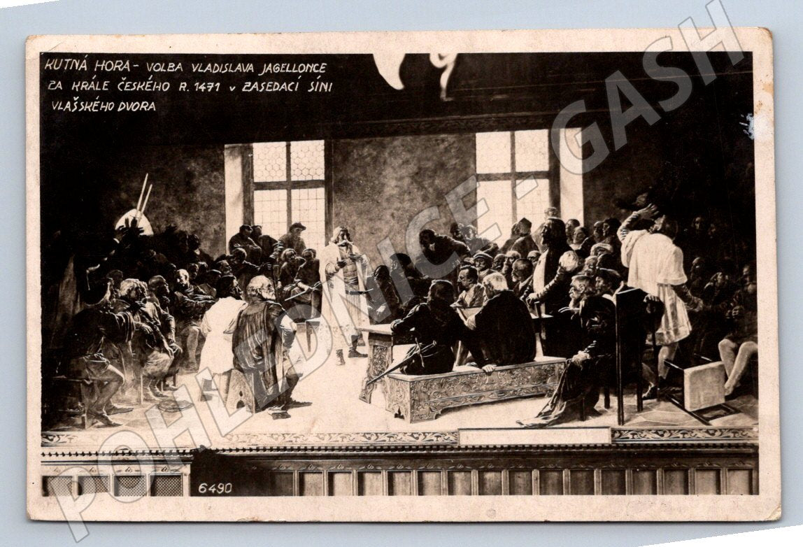 Postcard Kutná Hora election of Vladislav Jagiellon 1921 (ST3924)