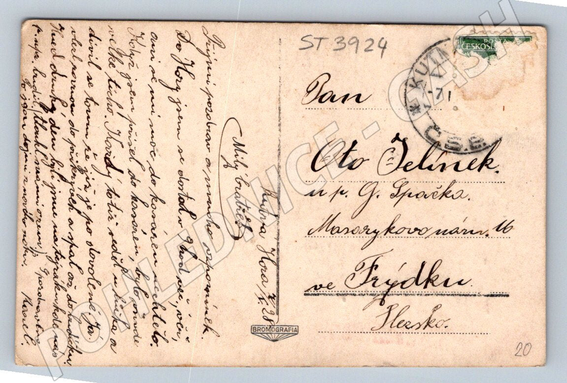 Postcard Kutná Hora election of Vladislav Jagiellon 1921 (ST3924)