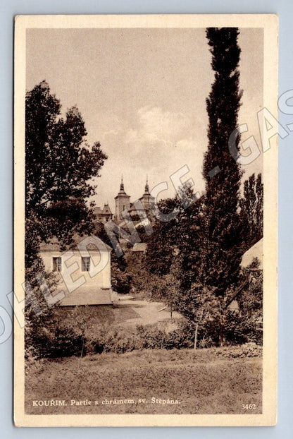 Postcard Kouřim party with a temple (ST3926)