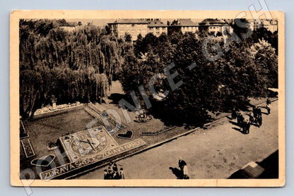 Postcard Poděbrady flower clock Czechoslovakia (ST3927)