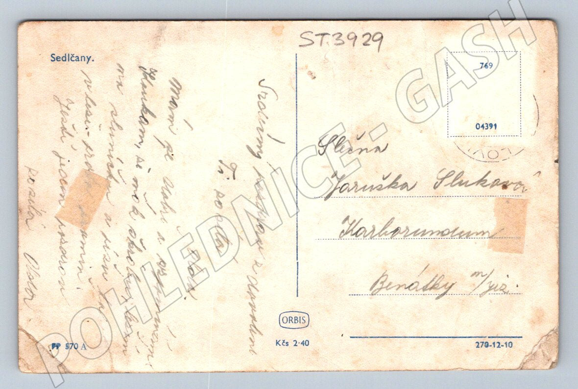 Postcard Sedlčany historical 1940 (ST3929)