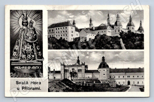 Postcard Svatá Hora near Příbram 1936 (ST3930)