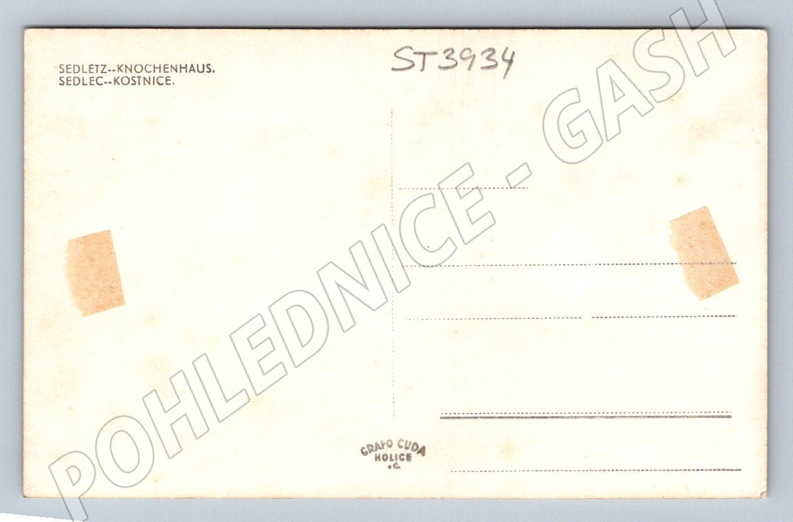 Postcard Sedlec Ossuary interior Kutná Hora (ST3934)