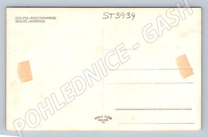 Postcard Sedlec Ossuary interior Kutná Hora (ST3934)