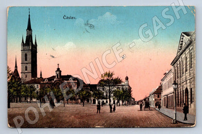 Čáslav colored historical postcard (ST3940)