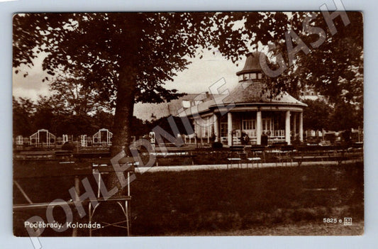 Postcard Poděbrady colonnade used (ST3941)