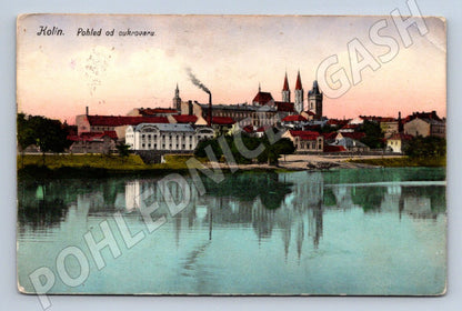 Postcard Kolín view from the sugar factory 1915 (ST3942)