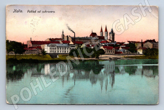 Postcard Kolín view from the sugar factory 1915 (ST3942)